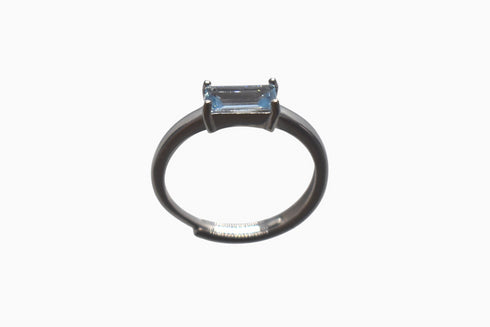 Ameya अमेय | Blauer Topas | Ring | Silber | Rhodiniert
